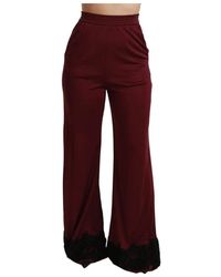 Dolce & Gabbana - High Waist Wide Leg Pants - Lyst