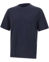 Kangra - Tops ,Blauw ,Katoen T-Shirt Met Ronde Hals - Lyst