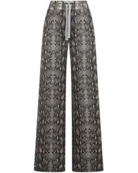 Roberto Cavalli - Broeken ,Grijs ,Python Print Broek - Lyst