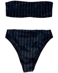 MC2 Saint Barth - Badmode ,Zwart ,Zwart Zee Kleding Met Strass Band - Lyst
