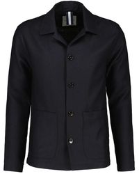 Profuomo - Lichtgewicht Wollen Overshirt - Lyst