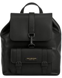 The Bridge - Tassen ,Zwart ,Leer Zwarte Leren Rugzak Cesare Stijl - Lyst