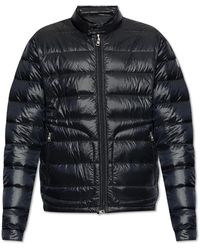 Moncler - Jassen ,Blauw ,Leer Donsjack Acorus - Lyst