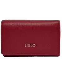 Liu Jo - Accessoires ,Rood ,Polyester Grote Portemonnee Met Rits - Lyst