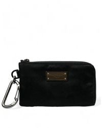 Dolce & Gabbana - Schwarze nylon logo plaque pouch tasche - Lyst
