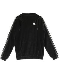 Kappa - Asper Hoodie Zwart/Wit - Lyst