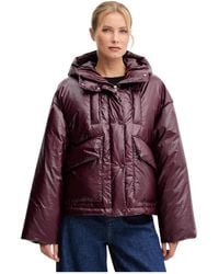 Patrizia Pepe - Jassen ,Bruin ,Leer Insulated Jacket - Lyst