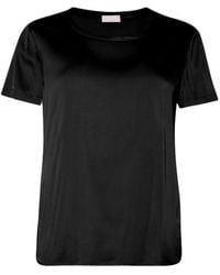 Liu Jo - Camiseta de satén con aberturas laterales - Lyst