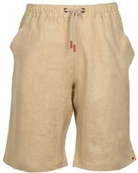 Kiton - Linnen Korte Broek - Lyst