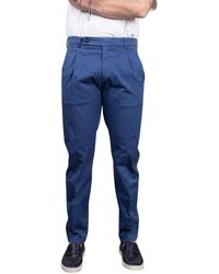 Berwich - Blauwe Chino Broek Slim Fit - Lyst