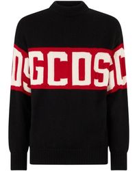 Gcds - Truien & Vesten ,Zwart ,Wol Logo Band Sweater - Lyst