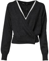 Dolce & Gabbana - Luxuriöser Kaschmir-Pullover Mit V-Ausschnitt - Lyst