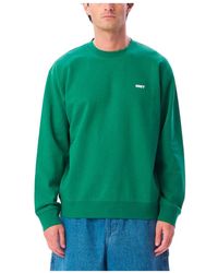 Obey - Palm leaf crew sweatshirt - Lyst