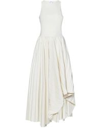 McQueen - Kleedjes ,Wit ,Katoen Witte Mouwloze Maxi Jurk - Lyst