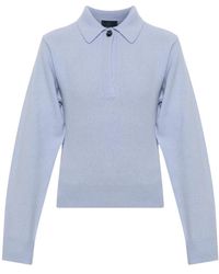 Haikure - Tops ,Blauw ,Wol Wool Polo 'Ash' - Lyst
