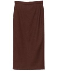 Max Mara - Rokken ,Bruin ,Wol Scarabo Midi Rok - Lyst
