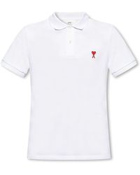 Ami Paris - Poloshirt mit Logo - Lyst