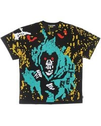 Iuter - Tops ,Veelkleurig ,Katoen Zwarte Possessed Tee Met Front Print - Lyst