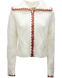 PHO® Firenze - Truien & Vesten ,Wit ,Wol 4322086 Bivory Makeup Cardigan - Lyst