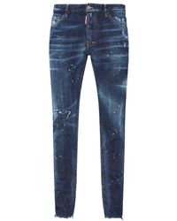 DSquared² - Jeans skinny blu scuro a vita bassa - Lyst