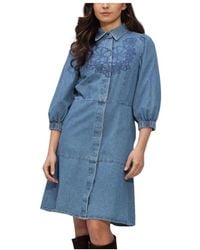 Second Female - Cornelia Denim Tunic Dress - Lyst