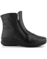 Ara - Schoenen ,Zwart ,Leer Zwarte Enkellaarsjes Voor - Lyst