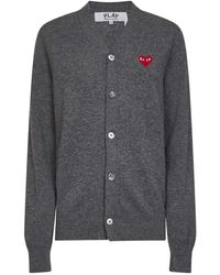 COMME DES GARÇONS PLAY - V-Neck Wollen Cardigan - Lyst