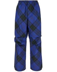 Burberry - Broeken ,Blauw ,Polyester Stijlvolle Broeken - Lyst