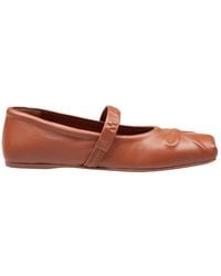 Marni - Geprägte schleife leder mary jane schuhe - Lyst