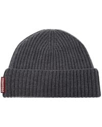 DSquared² - Grauer Logo Tag Beanie Schal Set - Lyst