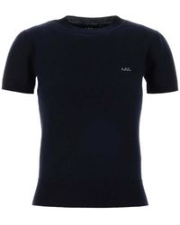 A.P.C. - Truien & Vesten ,Blauw ,Wol Gia Sweater - Lyst