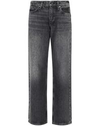 Rag & Bone - Jeans ,Zwart ,Katoen Saige Relaxed Straight Jeans - Lyst