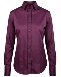 Xacus - Overhemden ,Rood ,Sara Kt Jersey Shirt - Lyst