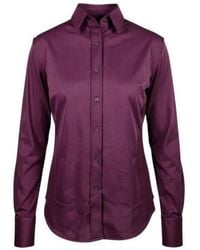 Xacus - Overhemden ,Rood ,Sara Kt Jersey Shirt - Lyst