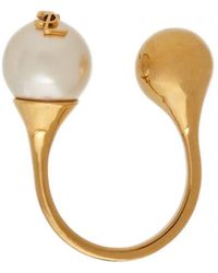 Saint Laurent - Er Perlen Cassandre Ring - Lyst
