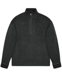 Rains - Truien & Vesten ,Grijs ,Polyester Sapa Knit Half Zip - Lyst