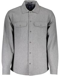 GANT - Jassen ,Grijs ,Lange Mouwen Overhemd Grijs Italiaanse Stijl - Lyst