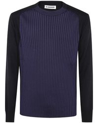 Jil Sander - Truien & Vesten ,Blauw ,Blauwe Nacht Trui - Lyst