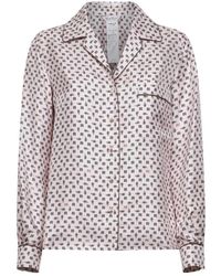 Max Mara - Overhemden ,Roze ,Leer Mxmdisco Shirt - Lyst