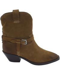 Ash - Schoenen ,Bruin ,Suède Suède Gesp Enkellaars - Lyst