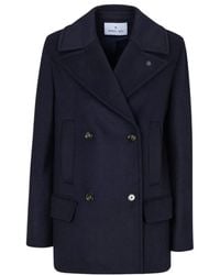 Manuel Ritz - Jassen ,Blauw ,Wol Wollen Peacoat - Lyst