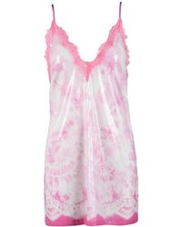 MSGM - Kleedjes ,Roze ,Polyester Damesjurk Van Polyester - Lyst