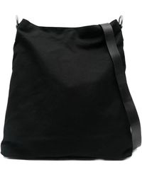 Dries Van Noten - Zwarte Canvas Bum Bag Met Leren Band - Lyst