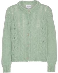 American Dreams - Truien & Vesten ,Groen ,Wol Frankie Kabel Gebreid Vest - Lyst