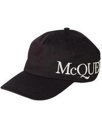 McQueen - Accessoires ,Zwart ,Katoen Logo Baseball Cap Luxe Zwart - Lyst