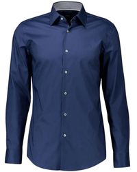 BOSS - Camicia blu elegante per uomo - Lyst