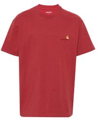 Carhartt - Tops ,Rood ,Nylon Witte Zijde & Nylon T-Shirts En Polo's - Lyst