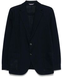 Circolo 1901 - Jassen ,Blauw ,Blauwe Geknoopte Jas Met Revers - Lyst