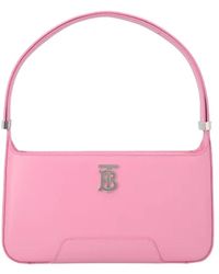 Burberry - Leder schultertasche - Lyst