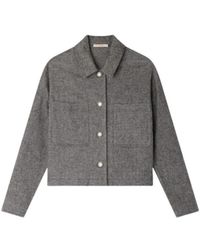 Sessun - Jassen ,Grijs ,Katoen Notteri Overshirt - Lyst